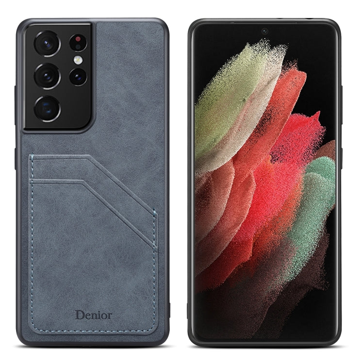 Denior PU Dual Card Slot Phone Case, For Samsung Galaxy S23 5G, For Samsung Galaxy S23+ 5G, For Samsung Galaxy S23 Ultra 5G