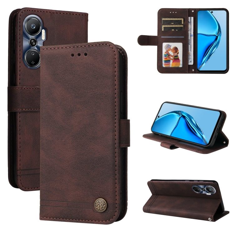 Skin Feel Life Tree Metal Button Leather Phone Case, For Infinix Hot 20 4G, For Infinix Hot 20s, For Infinix Note 12 / G96