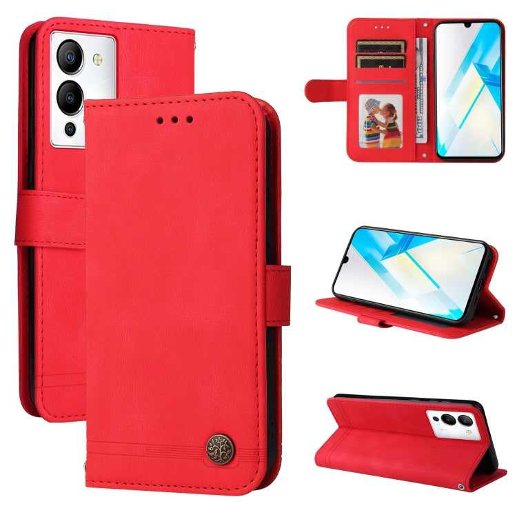 Skin Feel Life Tree Metal Button Leather Phone Case, For Infinix Hot 20 4G, For Infinix Hot 20s, For Infinix Note 12 / G96