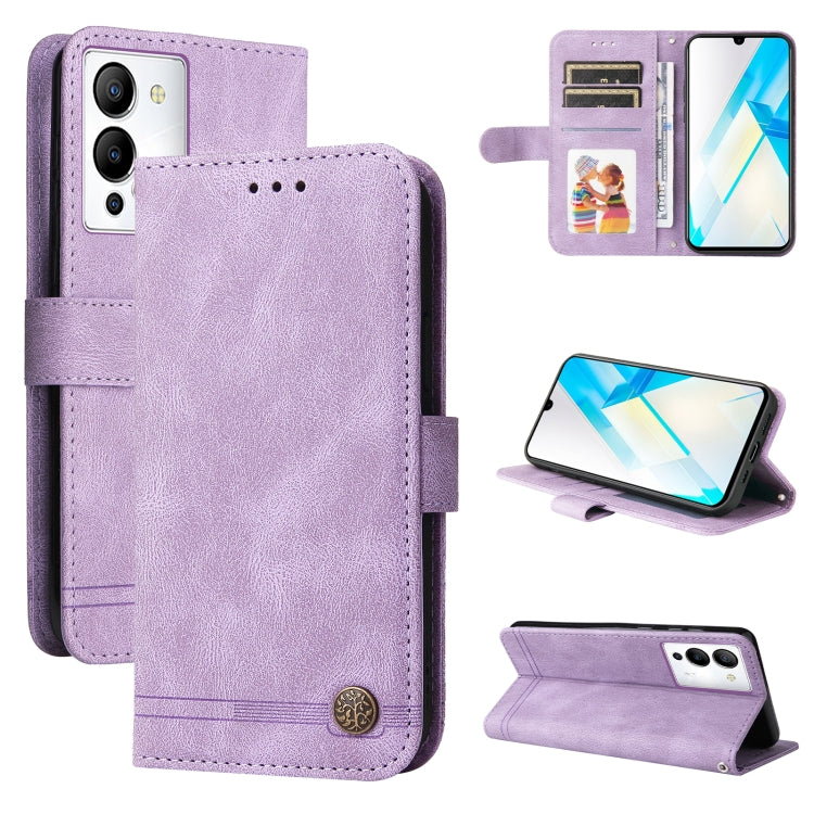 Skin Feel Life Tree Metal Button Leather Phone Case, For Infinix Hot 20 4G, For Infinix Hot 20s, For Infinix Note 12 / G96