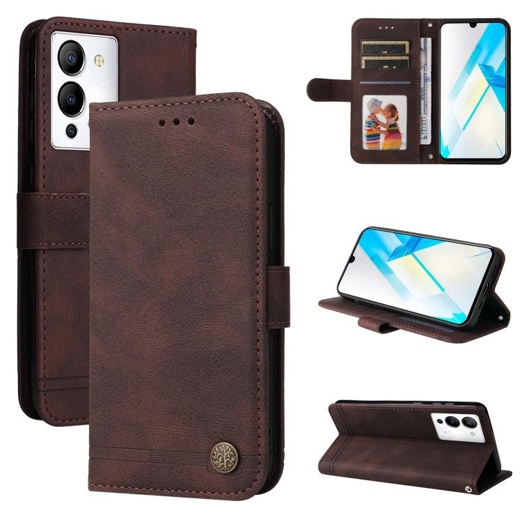 Skin Feel Life Tree Metal Button Leather Phone Case, For Infinix Hot 20 4G, For Infinix Hot 20s, For Infinix Note 12 / G96