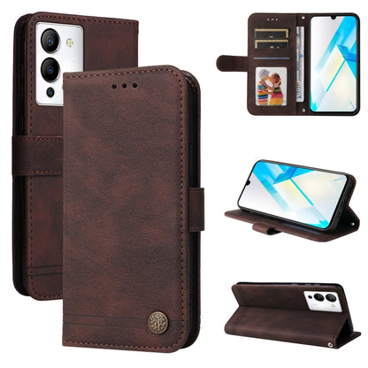 Skin Feel Life Tree Metal Button Leather Phone Case, For Infinix Hot 20 4G, For Infinix Hot 20s, For Infinix Note 12 / G96