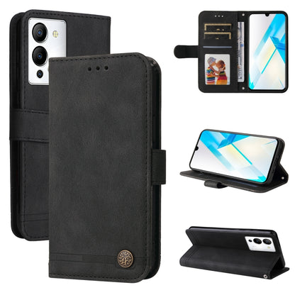 Skin Feel Life Tree Metal Button Leather Phone Case, For Infinix Hot 20 4G, For Infinix Hot 20s, For Infinix Note 12 / G96