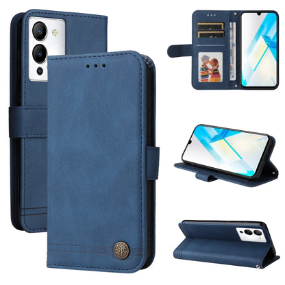 Skin Feel Life Tree Metal Button Leather Phone Case, For Infinix Hot 20 4G, For Infinix Hot 20s, For Infinix Note 12 / G96