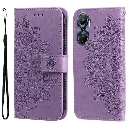 7-petal Flowers Embossing Leather Phone Case