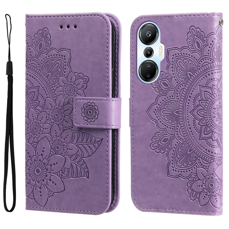 7-petal Flowers Embossing Leather Phone Case