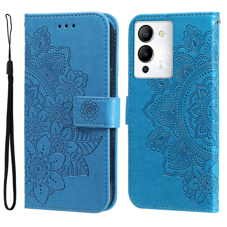 7-petal Flowers Embossing Leather Phone Case