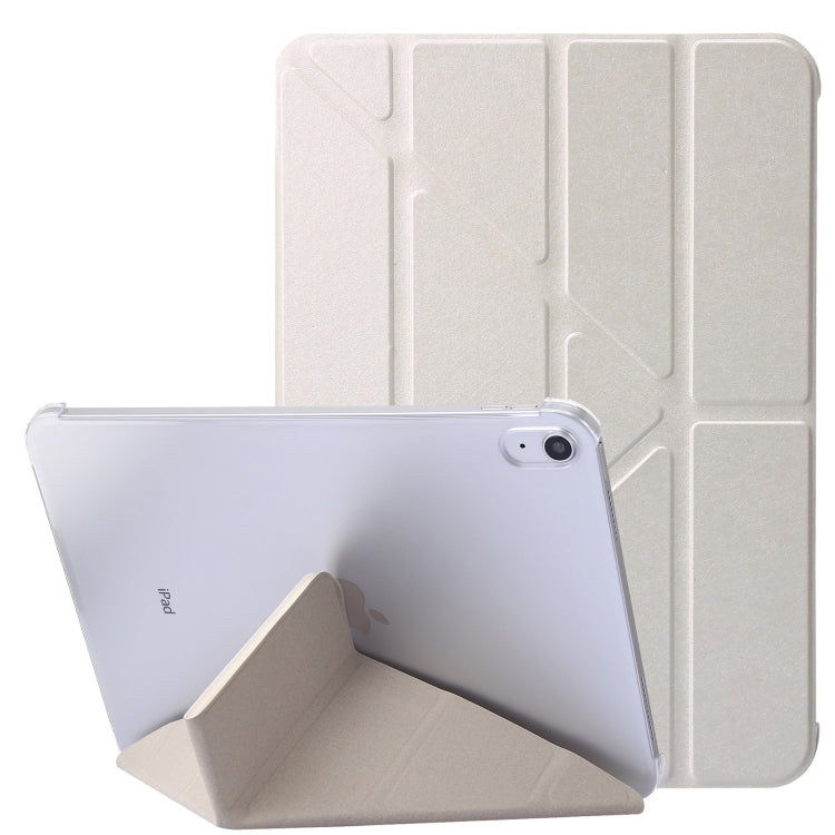 Silk Texture Horizontal Deformation Flip Tablet Leather Case with Holder, For iPad 10th Gen 10.9 2022