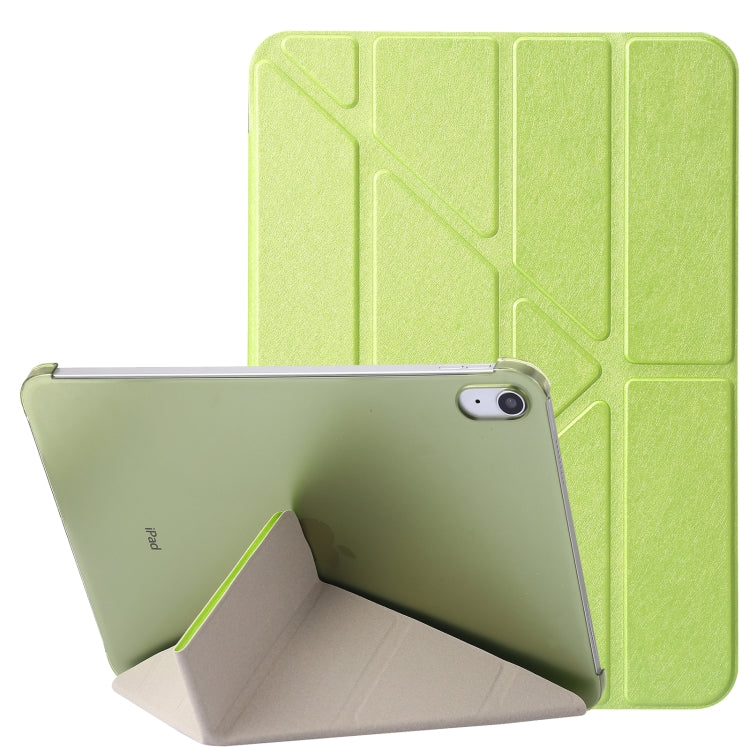 Silk Texture Horizontal Deformation Flip Tablet Leather Case with Holder, For iPad 10th Gen 10.9 2022