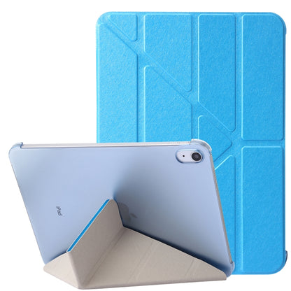 Silk Texture Horizontal Deformation Flip Tablet Leather Case with Holder, For iPad 10th Gen 10.9 2022