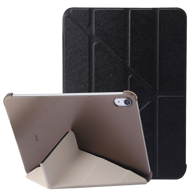 Silk Texture Horizontal Deformation Flip Tablet Leather Case with Holder, For iPad 10th Gen 10.9 2022