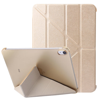 Silk Texture Horizontal Deformation Flip Tablet Leather Case with Holder, For iPad 10th Gen 10.9 2022