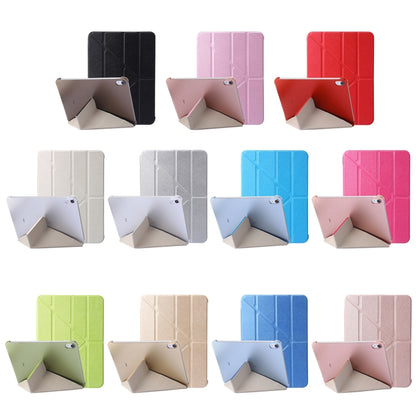 Silk Texture Horizontal Deformation Flip Tablet Leather Case with Holder, For iPad 10th Gen 10.9 2022