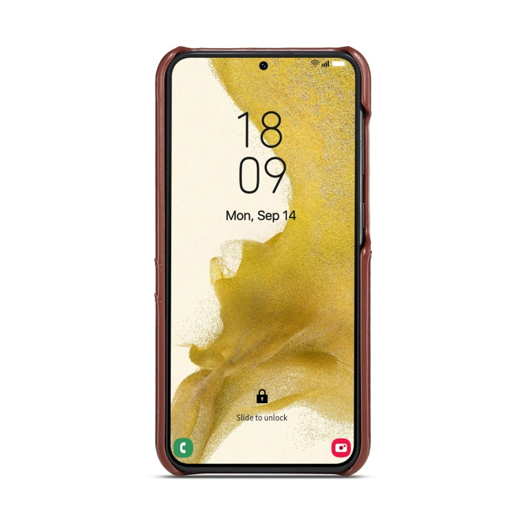 Fierre Shann Oil Wax Texture Leather Phone Case with Card Slots, For Samsung Galaxy S23 5G, For Samsung Galaxy S23+ 5G, For Samsung Galaxy S23 Ultra 5G