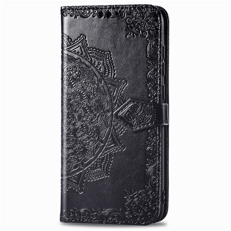 Embossed Mandala Pattern PC + TPU Horizontal Flip Leather Case with Holder & Card Slots