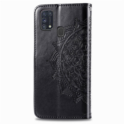 Embossed Mandala Pattern PC + TPU Horizontal Flip Leather Case with Holder & Card Slots