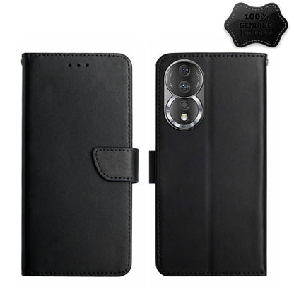 HT02 Genuine Leather Fingerprint-proof Flip Phone Case, For Honor 80, For Honor 80 Pro, For Honor 80 SE, For Motorola Moto G Play 2023, For Nokia X30, For Samsung Galaxy A34 5G, For OPPO Reno9 / Reno9 Pro, For OPPO Reno9 Pro+, For Xiaomi 13������������...