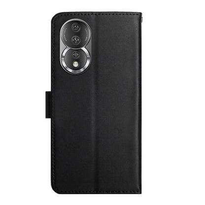 HT02 Genuine Leather Fingerprint-proof Flip Phone Case