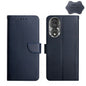 HT02 Genuine Leather Fingerprint-proof Flip Phone Case