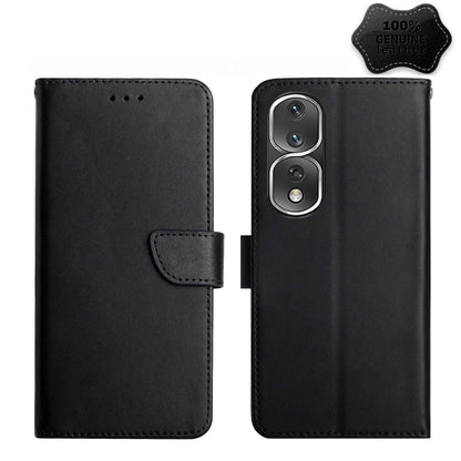 HT02 Genuine Leather Fingerprint-proof Flip Phone Case