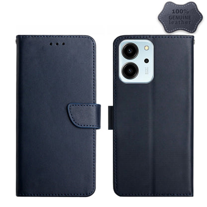 HT02 Genuine Leather Fingerprint-proof Flip Phone Case