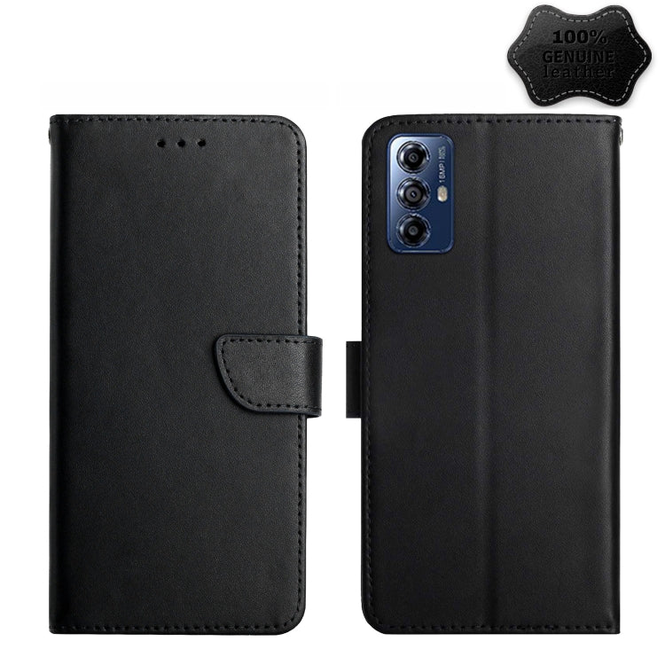 HT02 Genuine Leather Fingerprint-proof Flip Phone Case, For Honor 80, For Honor 80 Pro, For Honor 80 SE, For Motorola Moto G Play 2023, For Nokia X30, For Samsung Galaxy A34 5G, For OPPO Reno9 / Reno9 Pro, For OPPO Reno9 Pro+, For Xiaomi 13������������...