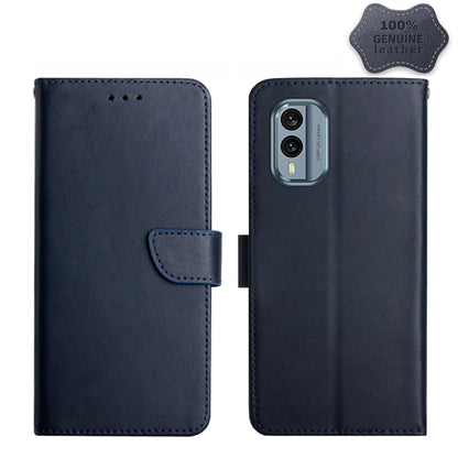 HT02 Genuine Leather Fingerprint-proof Flip Phone Case, For Honor 80, For Honor 80 Pro, For Honor 80 SE, For Motorola Moto G Play 2023, For Nokia X30, For Samsung Galaxy A34 5G, For OPPO Reno9 / Reno9 Pro, For OPPO Reno9 Pro+, For Xiaomi 13������������...