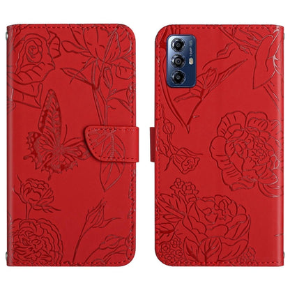 HT03 Skin Feel Butterfly Embossed Flip Leather Phone Case, Series 2