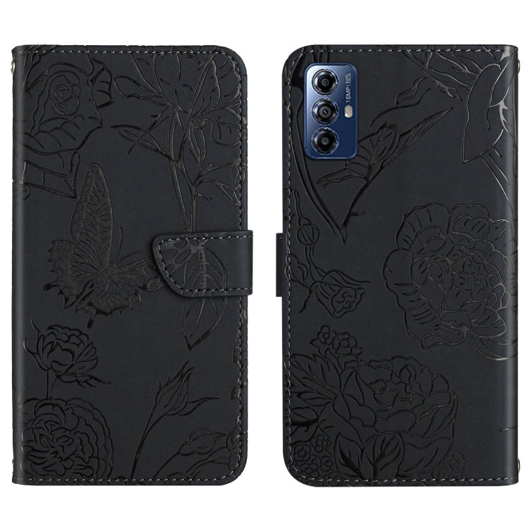 HT03 Skin Feel Butterfly Embossed Flip Leather Phone Case, Series 2