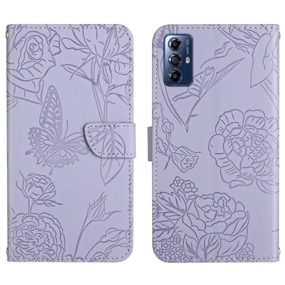 HT03 Skin Feel Butterfly Embossed Flip Leather Phone Case, Series 2