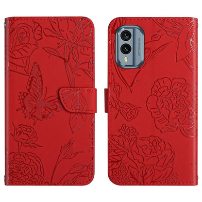 HT03 Skin Feel Butterfly Embossed Flip Leather Phone Case, Series 2