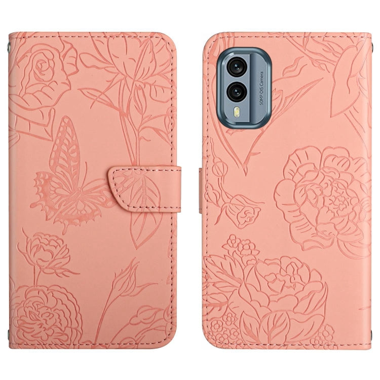 HT03 Skin Feel Butterfly Embossed Flip Leather Phone Case, Series 2