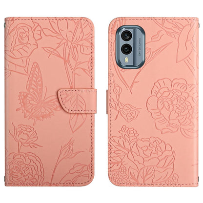 HT03 Skin Feel Butterfly Embossed Flip Leather Phone Case, Series 2