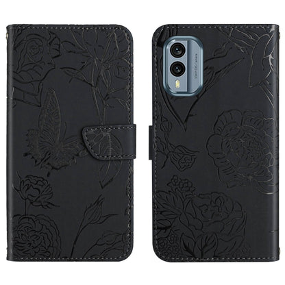 HT03 Skin Feel Butterfly Embossed Flip Leather Phone Case, Series 2