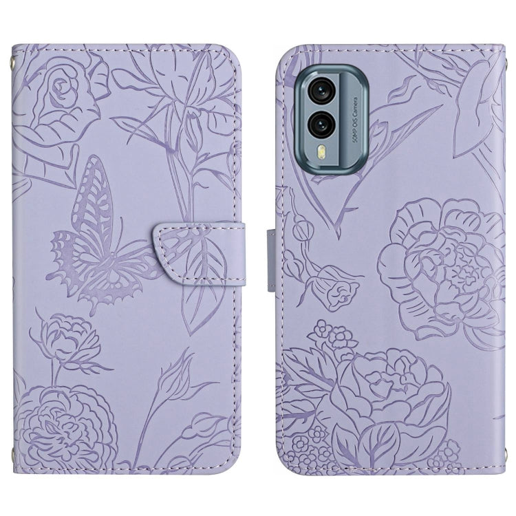 HT03 Skin Feel Butterfly Embossed Flip Leather Phone Case, Series 2