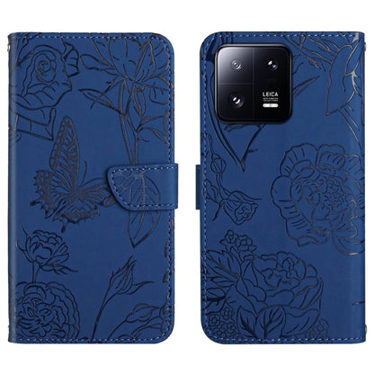 HT03 Skin Feel Butterfly Embossed Flip Leather Phone Case, Series 2