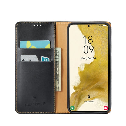 Fierre Shann PU Genuine Leather Texture Leather Phone Case