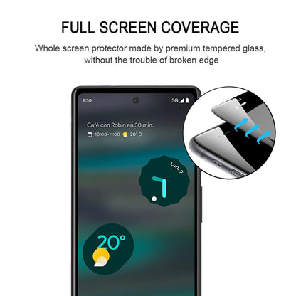 Full Glue Full Cover Screen Protector Tempered Glass Film, For Google Pixel 6a (1 PC), For Google Pixel 7 (1 PC)