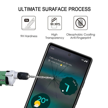 Full Glue Full Cover Screen Protector Tempered Glass Film, For Google Pixel 6a (1 PC), For Google Pixel 7 (1 PC)