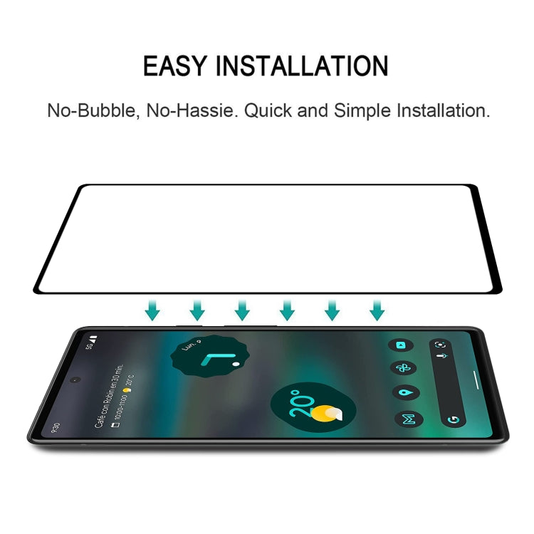 Full Glue Full Cover Screen Protector Tempered Glass Film, For Google Pixel 6a (1 PC), For Google Pixel 7 (1 PC)