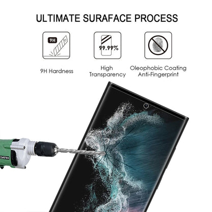 2pcs 3D Edge Glue Tempered Glass Full Film with 2pcs Aluminum Lens Film Set, Support Fingerprint Unlock