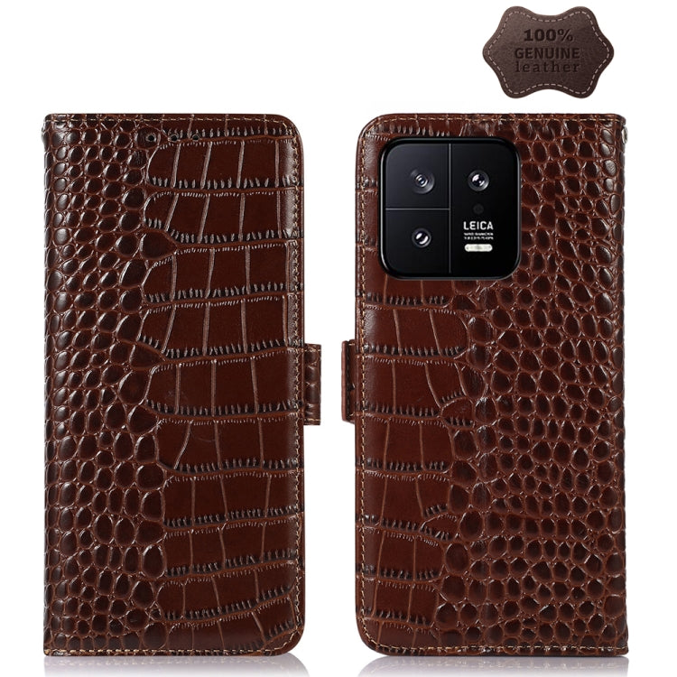 Crocodile Top Layer Cowhide Leather Phone Case