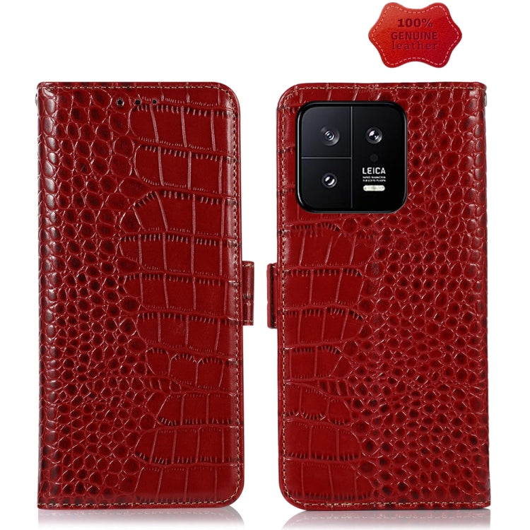 Crocodile Top Layer Cowhide Leather Phone Case