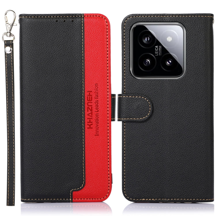 KHAZNEH Litchi Texture Leather RFID Phone Case, Series 2