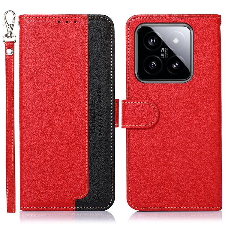KHAZNEH Litchi Texture Leather RFID Phone Case, For Xiaomi Redmi 13C 4G / 13C 5G / POCO C65, For Xiaomi Redmi K70E / Poco X6 Pro, For Xiaomi Redmi Note 13R Pro, For Xiaomi 14 Ultra, For Xiaomi 14 Pro, For Xiaomi 14
