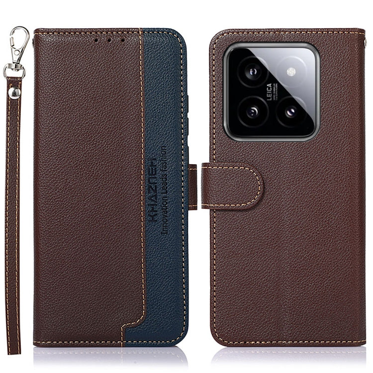 KHAZNEH Litchi Texture Leather RFID Phone Case, For Xiaomi Redmi 13C 4G / 13C 5G / POCO C65, For Xiaomi Redmi K70E / Poco X6 Pro, For Xiaomi Redmi Note 13R Pro, For Xiaomi 14 Ultra, For Xiaomi 14 Pro, For Xiaomi 14