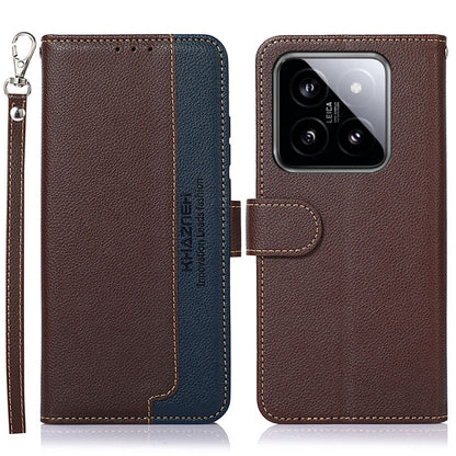 KHAZNEH Litchi Texture Leather RFID Phone Case, For Xiaomi Redmi 13C 4G / 13C 5G / POCO C65, For Xiaomi Redmi K70E / Poco X6 Pro, For Xiaomi Redmi Note 13R Pro, For Xiaomi 14 Ultra, For Xiaomi 14 Pro, For Xiaomi 14