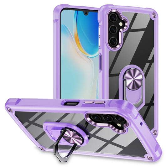 TPU + PC Lens Protection Phone Case with Ring Holder