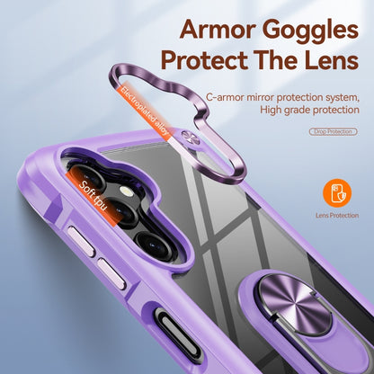 TPU + PC Lens Protection Phone Case with Ring Holder