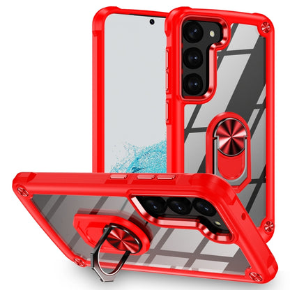 TPU + PC Lens Protection Phone Case with Ring Holder